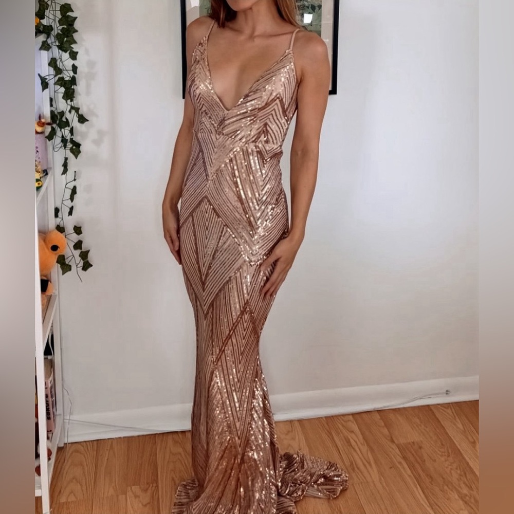 Golden Dress Love and Lemonade XS